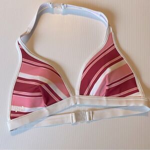 Helly Hansen Swim bathing suit bikini triangle bra top padded striped pink -S
